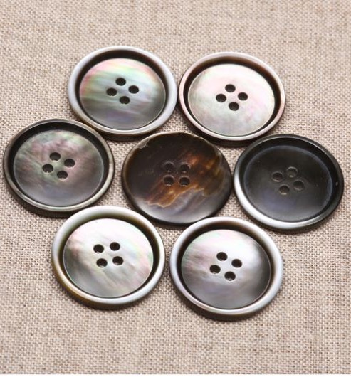 Smoke Mother of Pearl Buttons - The Lining Company