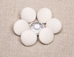 30L Silk Cord Covered Buttons - Ivory