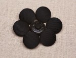 30L Silk Cord Covered Buttons - Black
