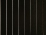 140cm Cupro Stripe - Black with Double White Pin Stripe