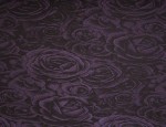 140cm Jacquard Cupro Satin Lining - Royal Purple Velvet Rose