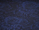 140cm Jacquard Cupro Satin Lining - Royal Blue Velvet Rose