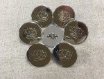 30L Vintage Button with Crown Crest - Nickel